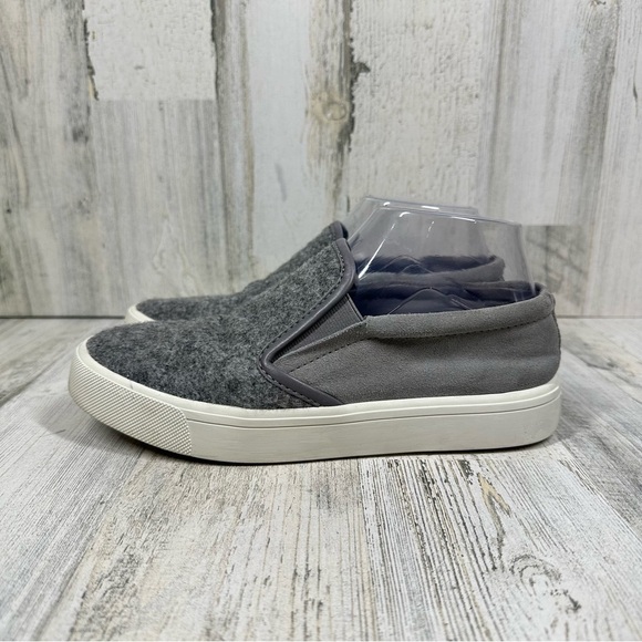 Vince Shoes - Vince Gray Suede and Wool Slip-On Sneakers  #700